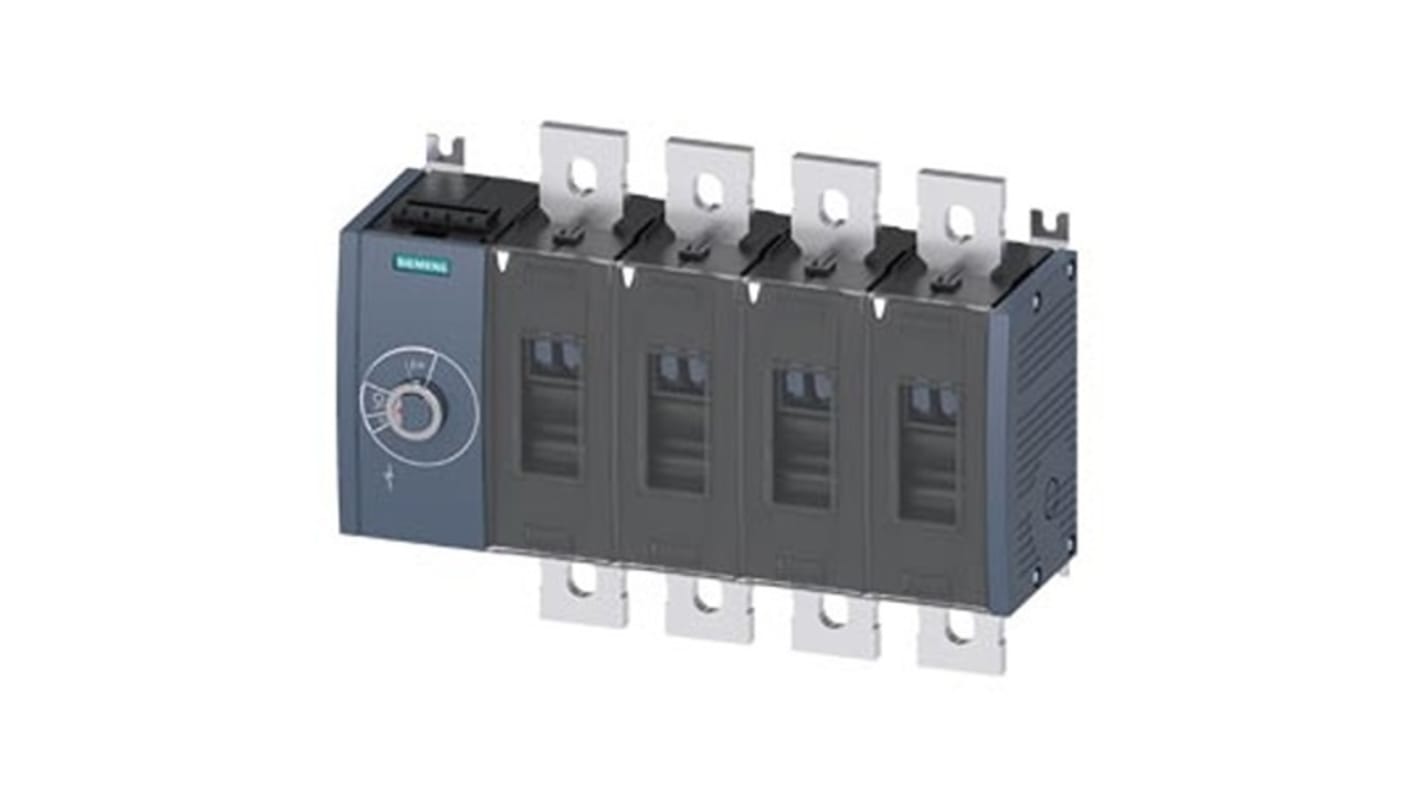 Siemens 4 Pole Fixed Switch Disconnector - 1000A Maximum Current, 710kW Power Rating, IP00, IP20