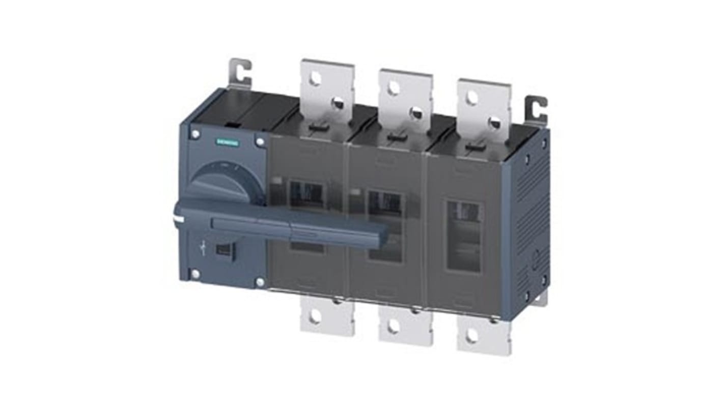 Siemens 3 Pole Fixed Switch Disconnector - 1600A Maximum Current, 1000kW Power Rating, IP00, IP20