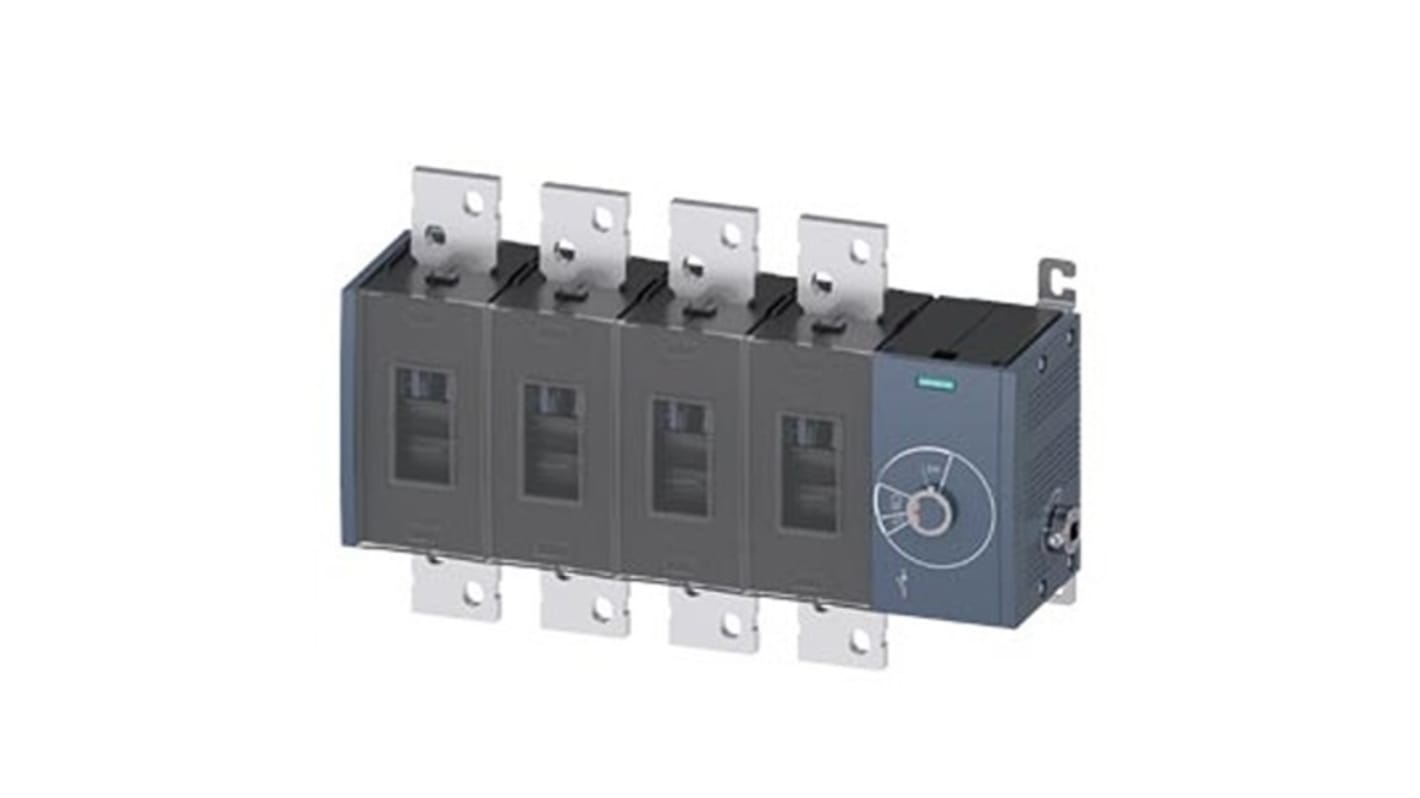 Siemens 4 Pole Fixed Switch Disconnector - 1600A Maximum Current, 1000kW Power Rating, IP00, IP20