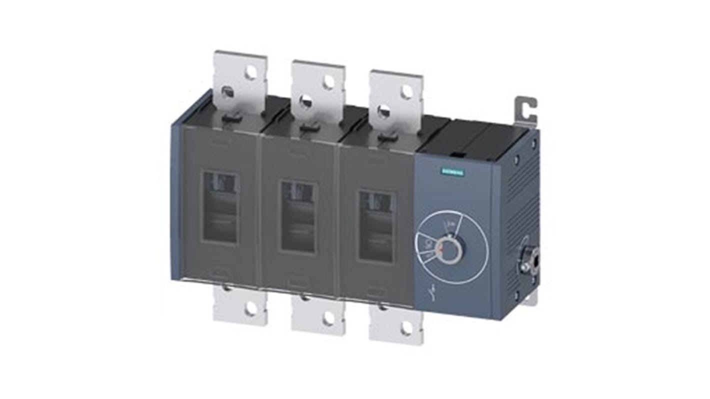 Siemens 3 Pole Fixed Switch Disconnector - 2000A Maximum Current, 1000kW Power Rating, IP00, IP20