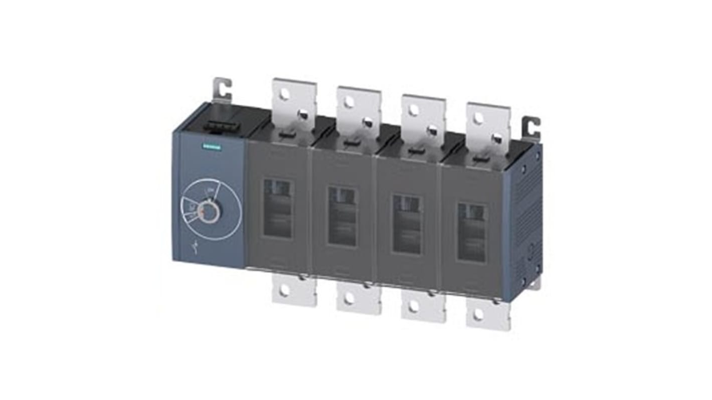 Siemens 4 Pole Fixed Switch Disconnector - 2000A Maximum Current, 1000kW Power Rating, IP00, IP20
