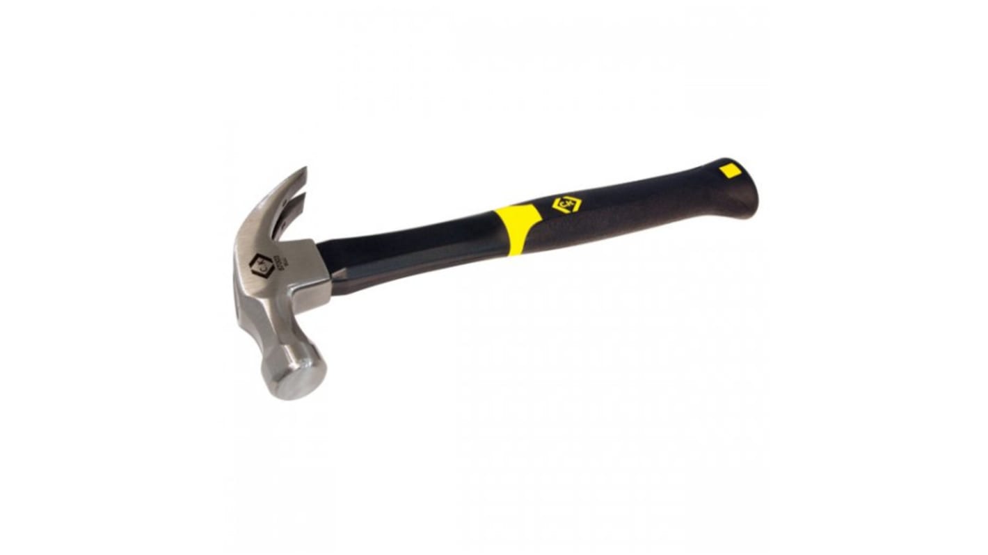 CK Carbon Steel Claw Hammer with Fibreglass Handle, 454g