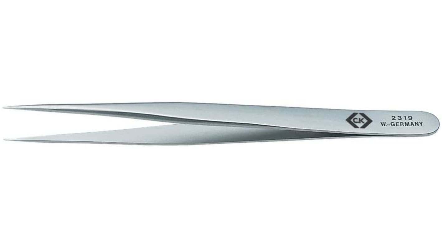 CK 120 mm, Stainless Steel, Fine, Straight, Tweezer