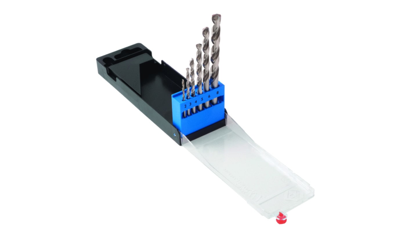 CK 6-Piece Twist Drill Bit Set Set for Metal, 8mm Max, 2mm Min
