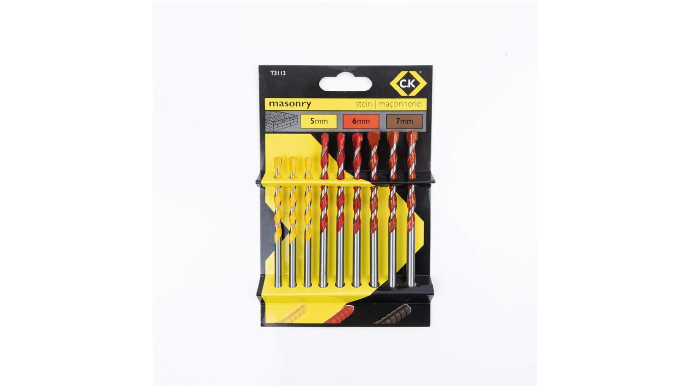 Masonry Colour Drill Bit Set of 9