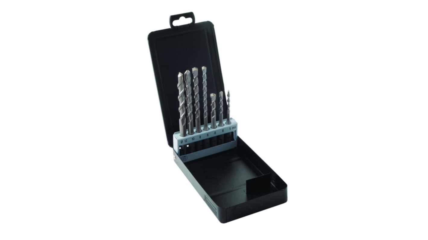 CK 7-Piece Twist Drill Bit Set Set for Masonry, 12mm Max, 5mm Min