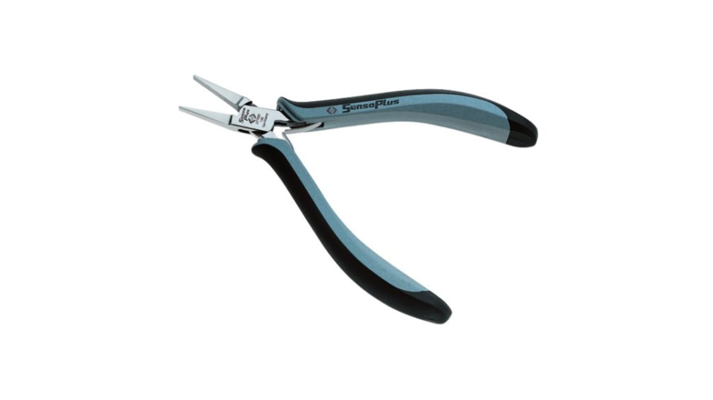 CK T3770 1D120 Flat Nose Plier, 120 mm Overall, Straight Tip, 20mm Jaw, ESD