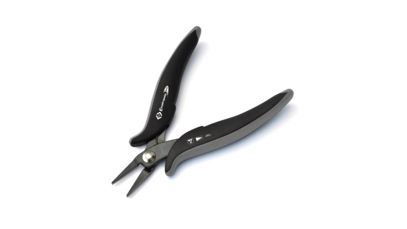 CK T3891 Flat Nose Plier, 145 mm Overall, Straight Tip, 31mm Jaw, ESD