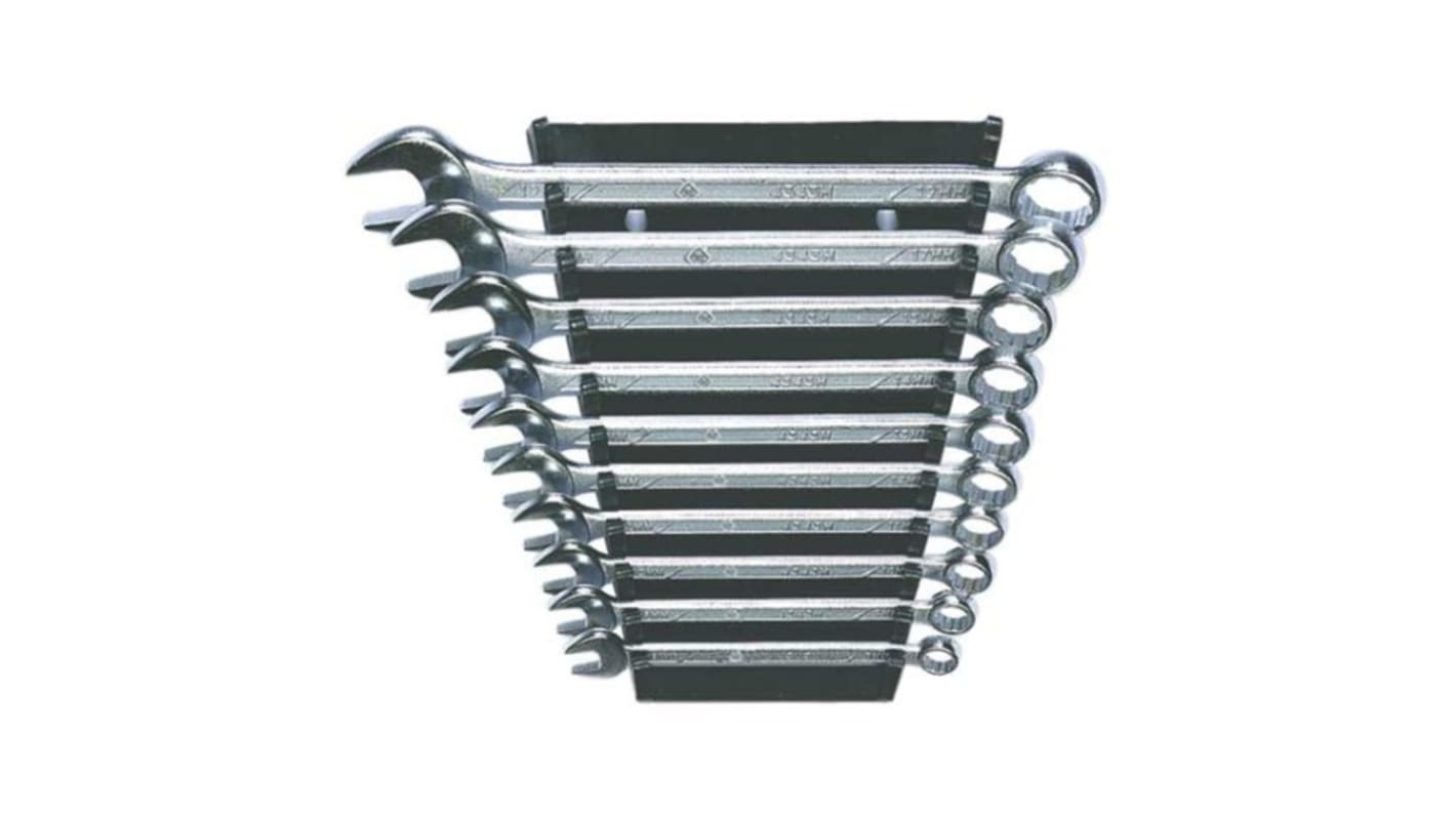 CK T4343M Series 10-Piece Combination Spanner Set, 8, 9, 10, 11, 12, 13, 14, 15, 17, 19, Chrome Vandium Steel