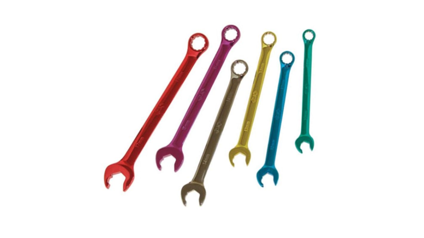 CK T4345 Series 6-Piece Combination Spanner Set, 10, 12, 13, 14, 15, 17, Chrome Vandium Steel