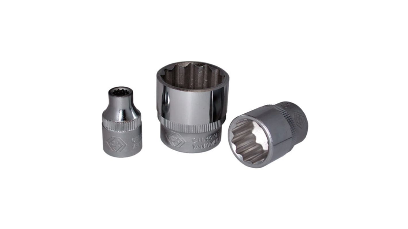 Nástrčná hlavice 1/2" pohon 15mm Standardní zásuvka, celková délka: 38 mm CK