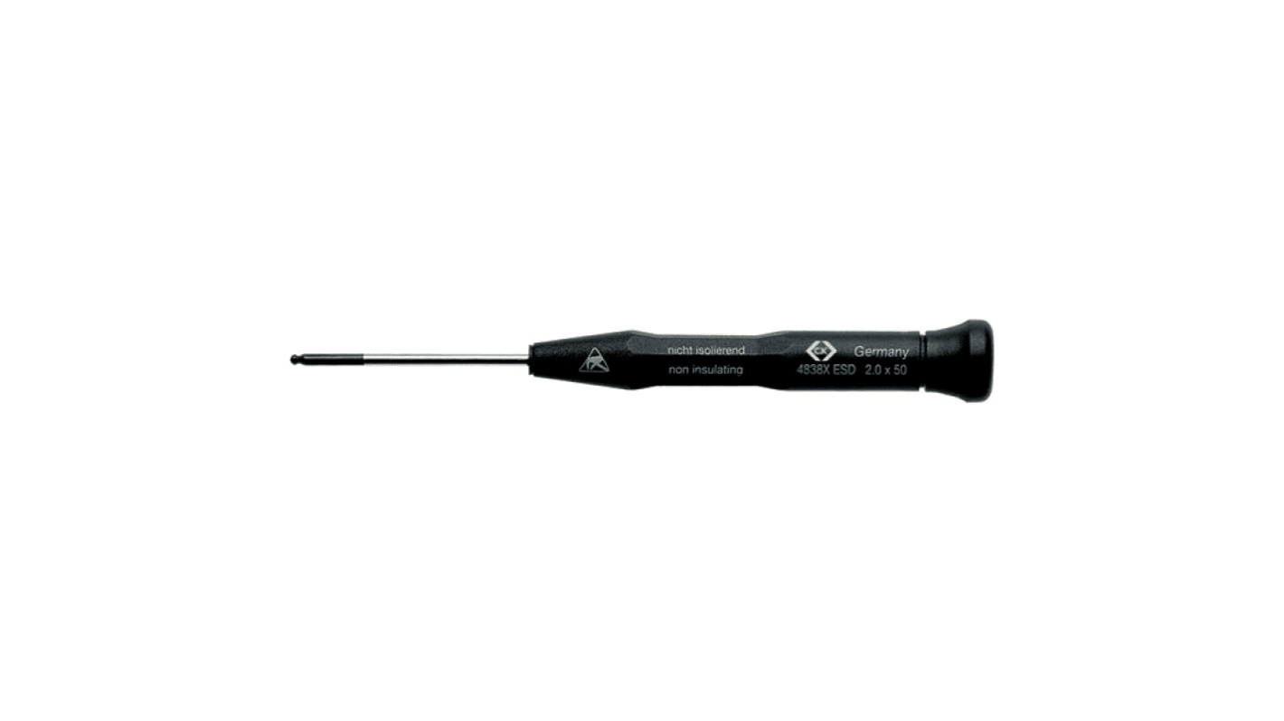 CK Hexagon  Screwdriver, 2 mm Tip, 50 mm Blade, 147 mm Overall