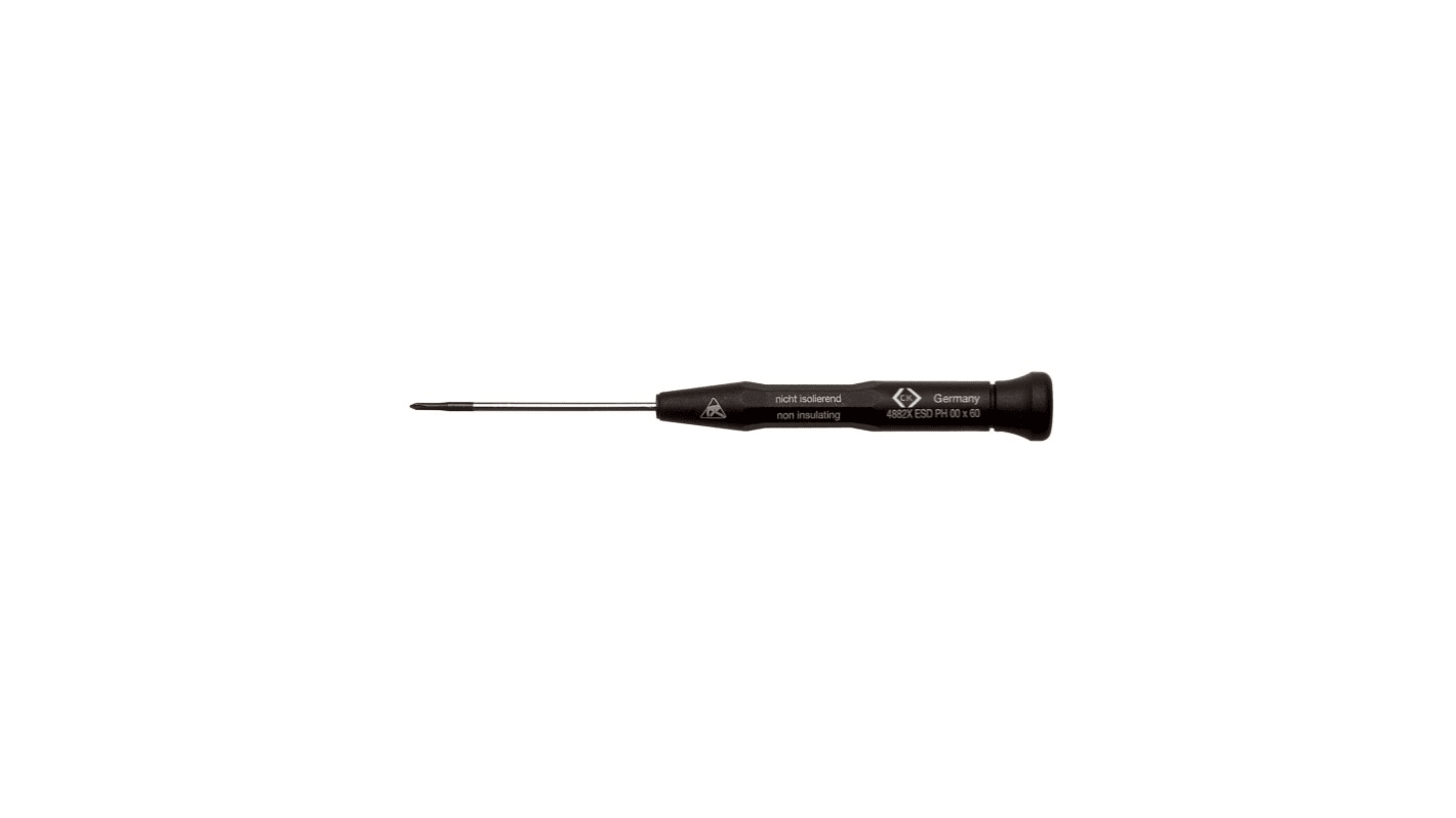 CK Phillips  Screwdriver, PH0 Tip, 60 mm Blade, 157 mm Overall