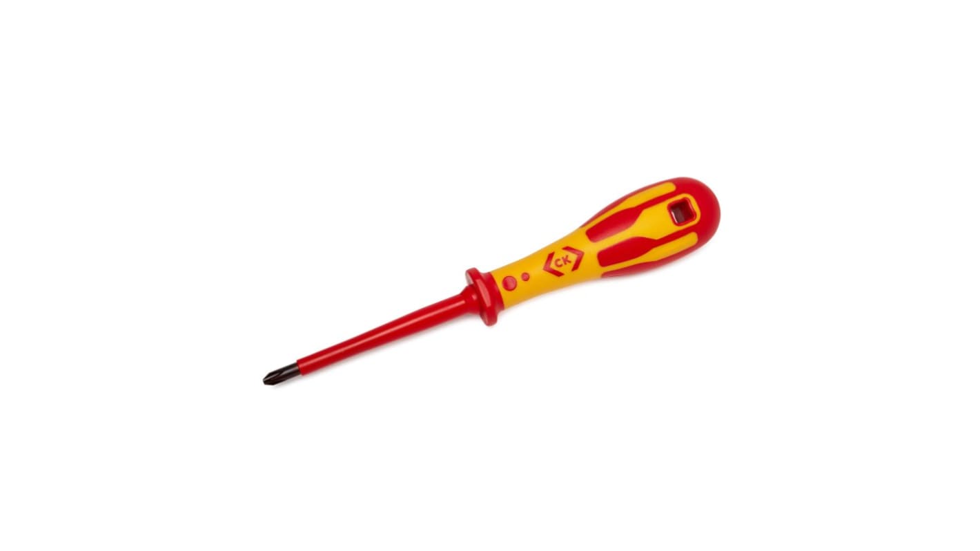 CK Phillips  Screwdriver, PH0 Tip, 60 mm Blade, VDE/1000V, 155 mm Overall