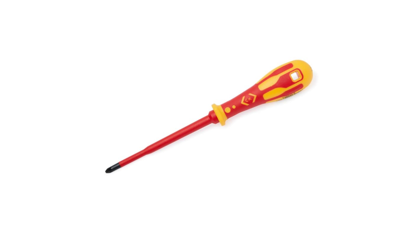 CK Phillips  Screwdriver, PZ2 Tip, 125 mm Blade, VDE/1000V, 232 mm Overall