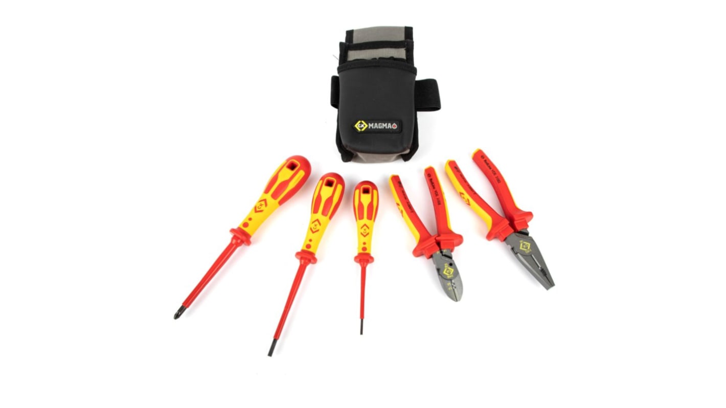 CK 5 Piece Essential Tool Kit Tool Kit with Pouch, VDE Approved