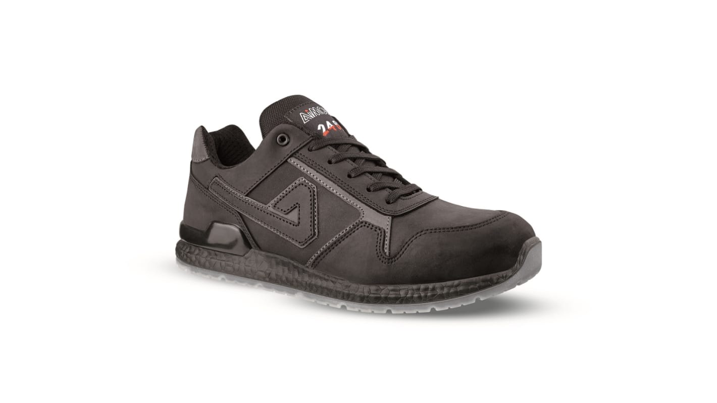 AIMONT CALVIN ABI06 Unisex Black, Grey Aluminium Toe Capped Safety Trainers, UK 13, EU 48