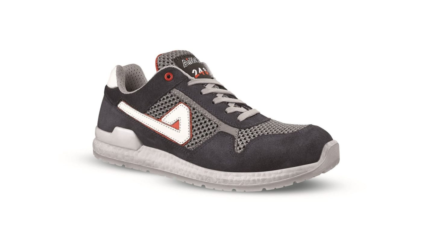 AIMONT ROMELL ABI05 Unisex Grey, Red Aluminium Toe Capped Safety Trainers, UK 3, EU 35