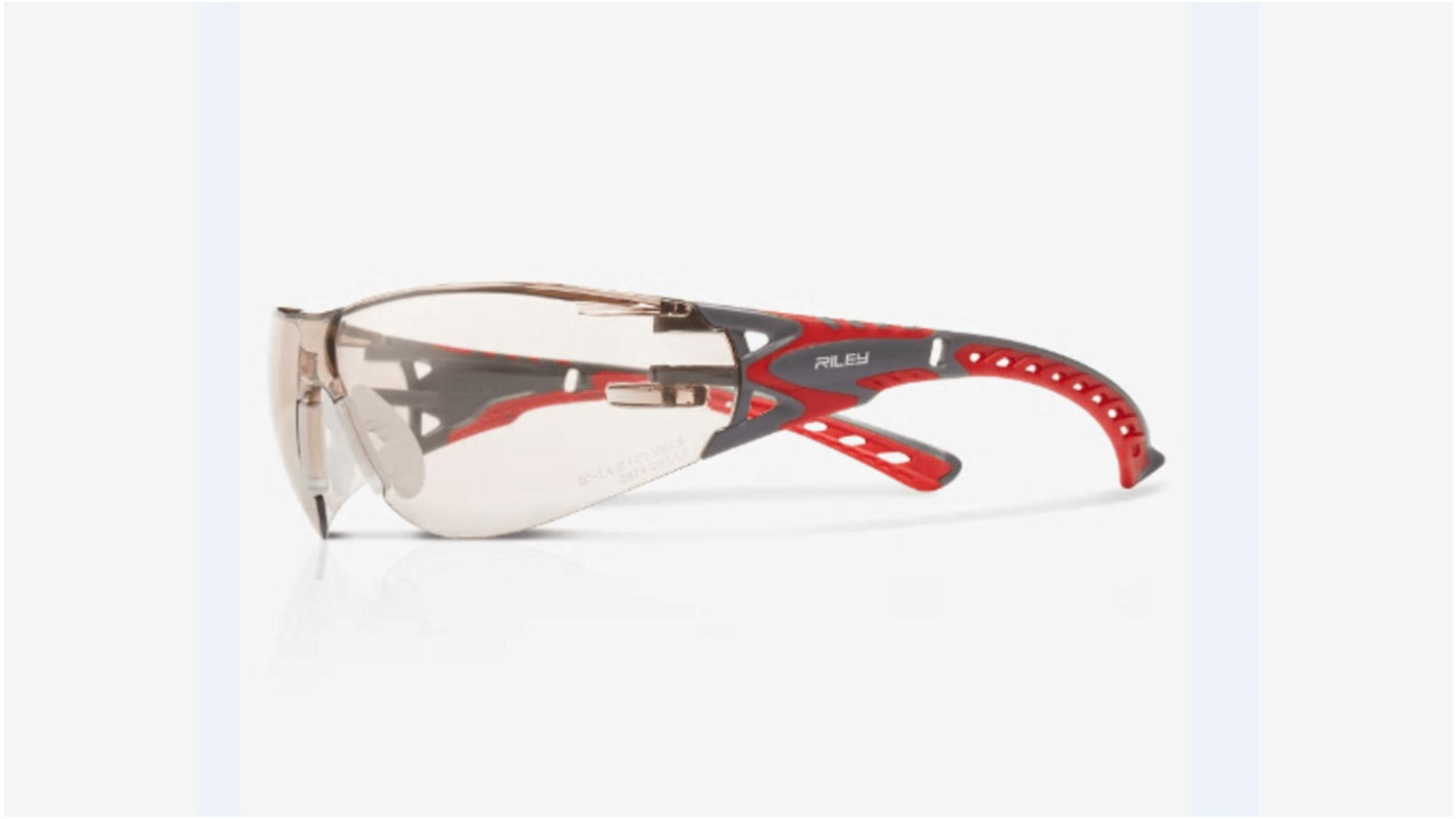 Riley STREAM EVO Anti-Mist UV Safety Glasses, Amber Polycarbonate Lens, Vented