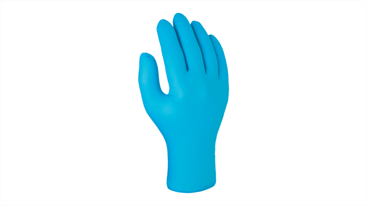 Skytec Medizinische Einweghandschuhe aus Nitril puderfrei, lebensmittelecht blau, EN374-1:2016 TYP B KPT, EN374-5:2016,