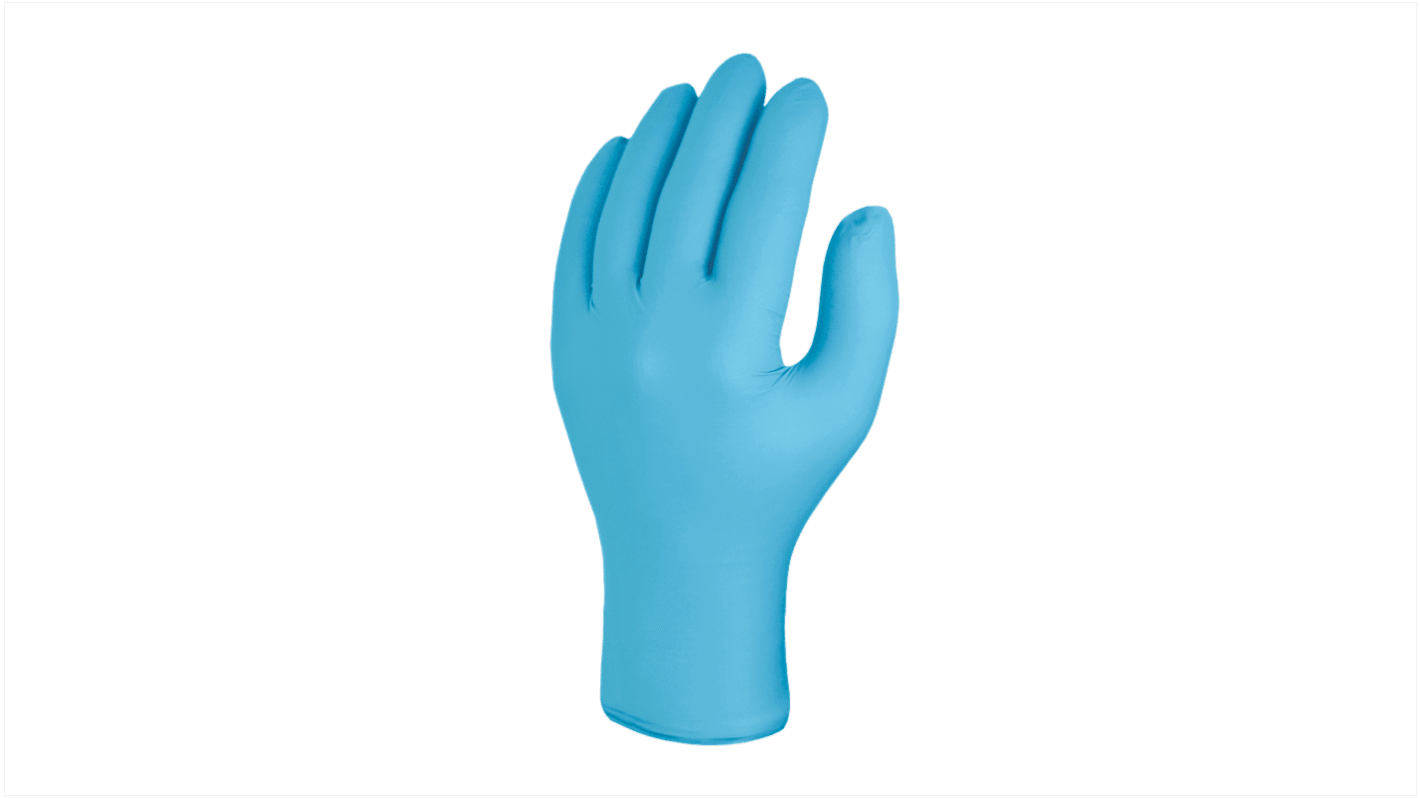 Skytec TX424 Blue Powder-Free Nitrile Disposable Gloves, Size L, 100 per Pack