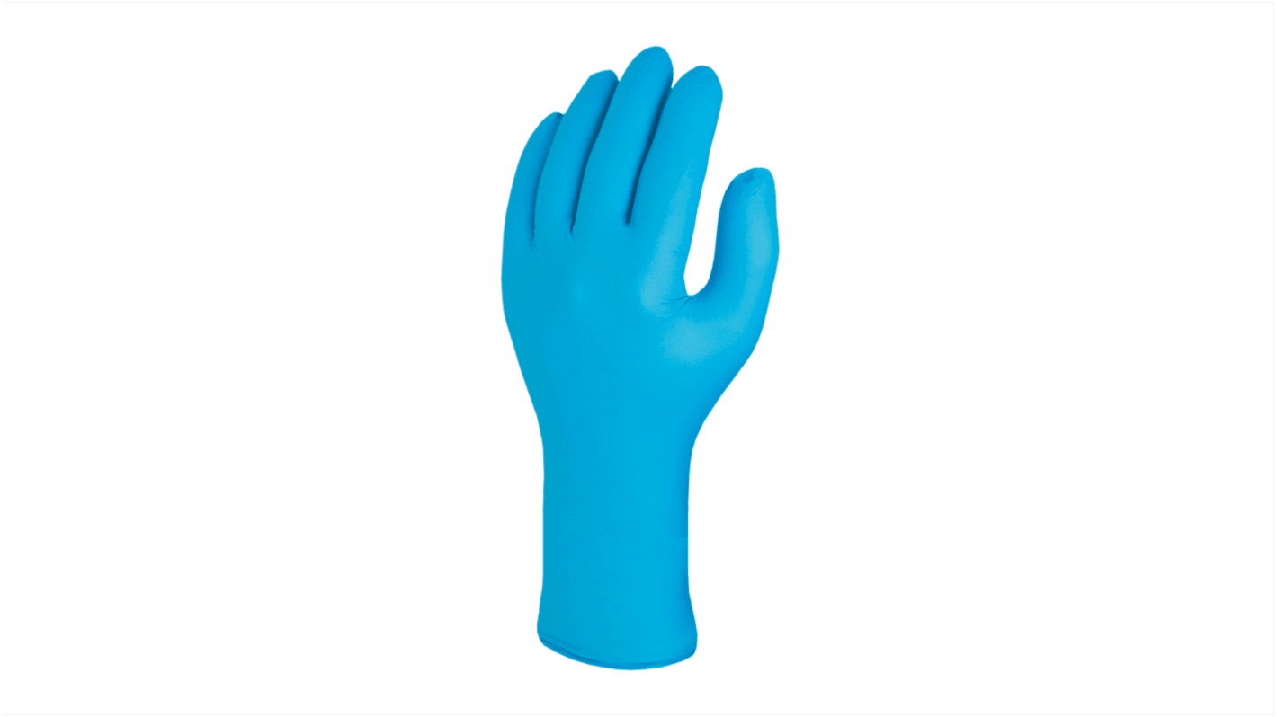 Guanti monouso in Nitrile TX428 Skytec, col. Blu, taglia XS, conf. da 100, Senza polveri