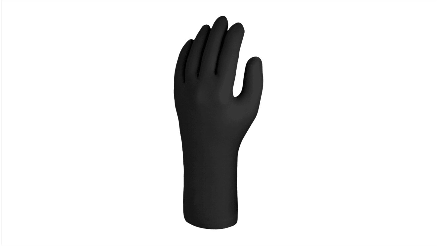 Skytec TX630 Black Powder-Free Nitrile Disposable Gloves, Size S, 100 per Pack
