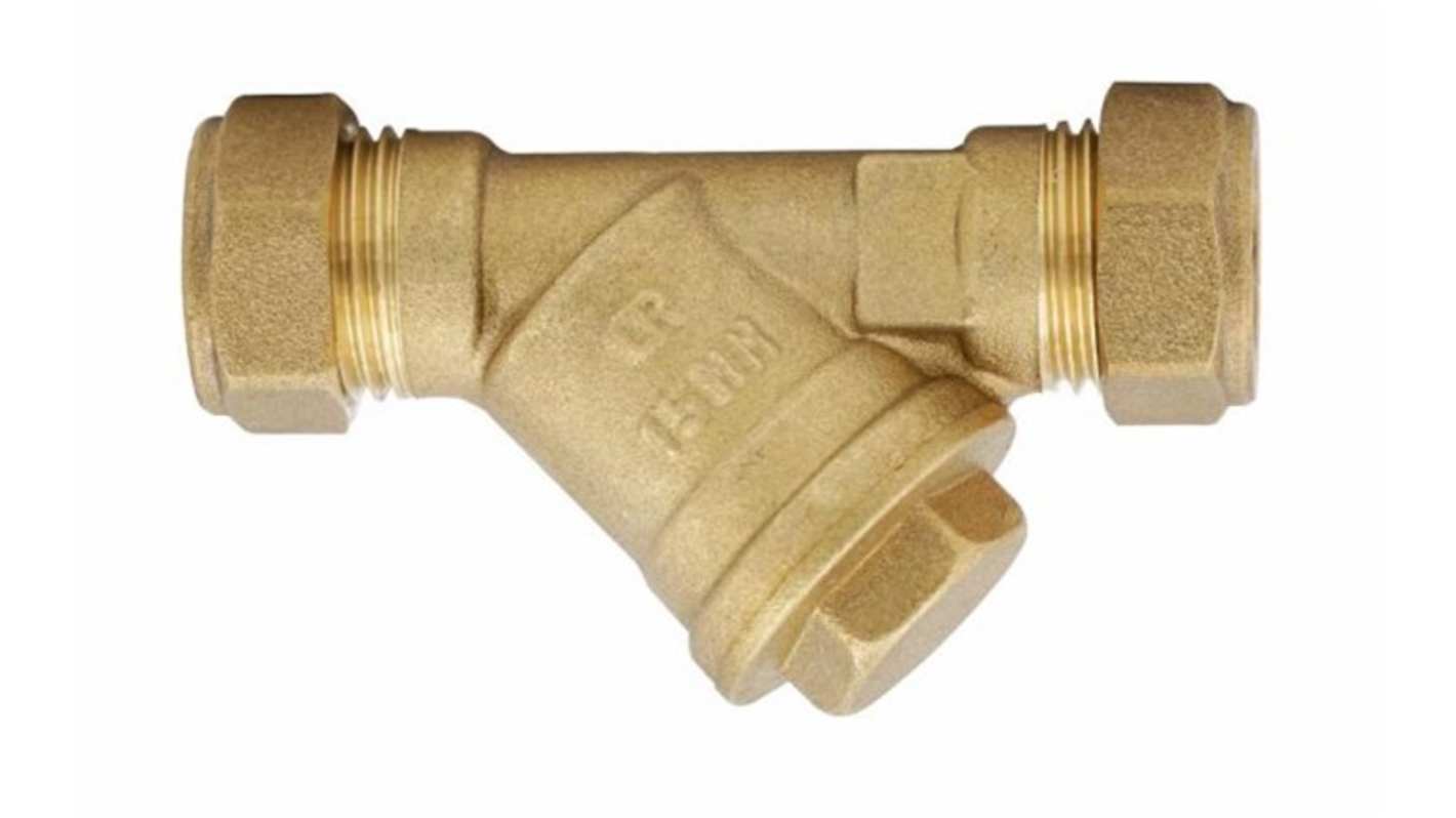 RS PRO 黄铜滤网 Y型过滤器, 过滤等级400μm, 适用于水