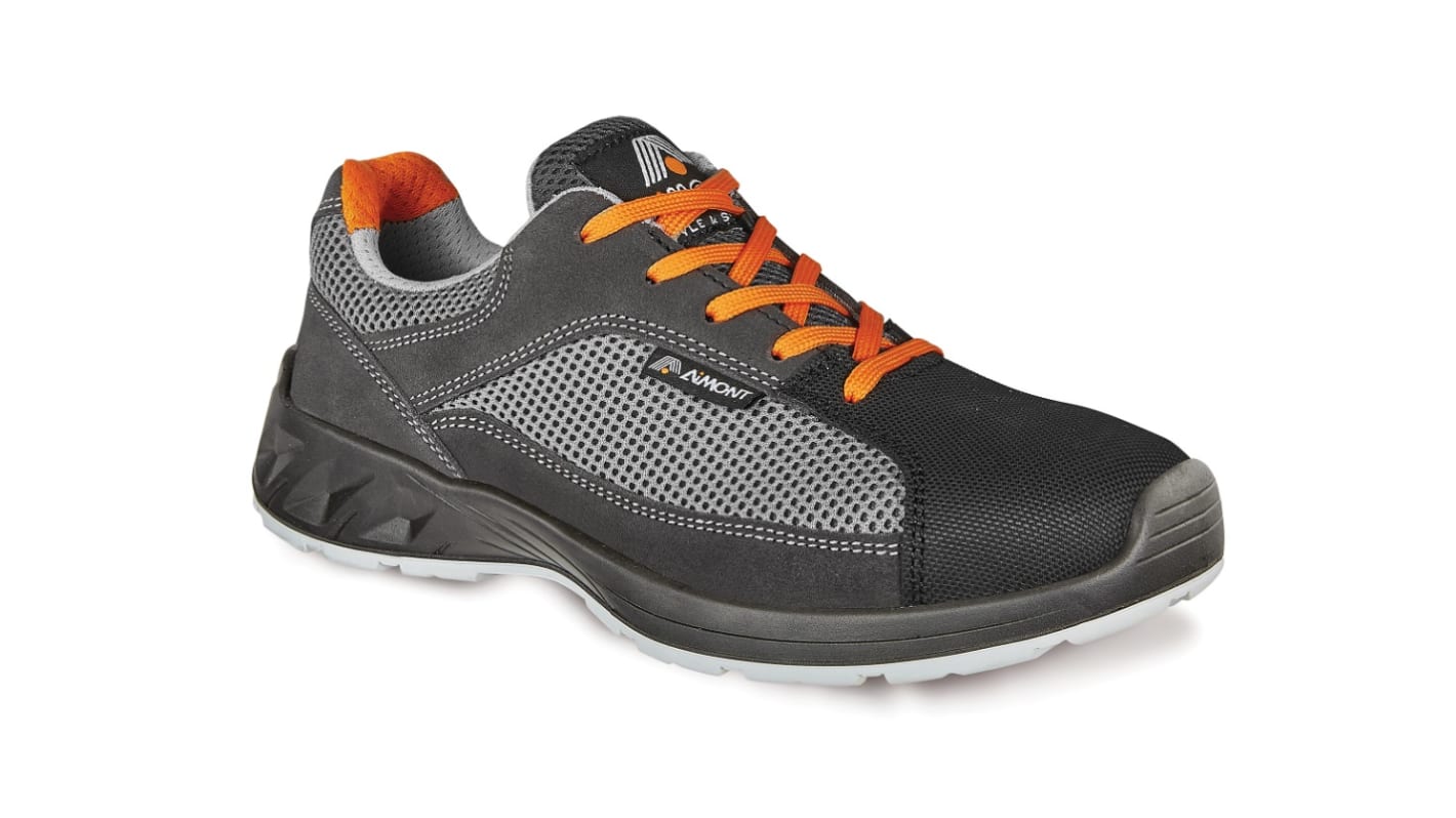 AIMONT CORSAIR DM20116 Unisex Black Composite Toe Capped Safety Trainers, UK 6.5, EU 40