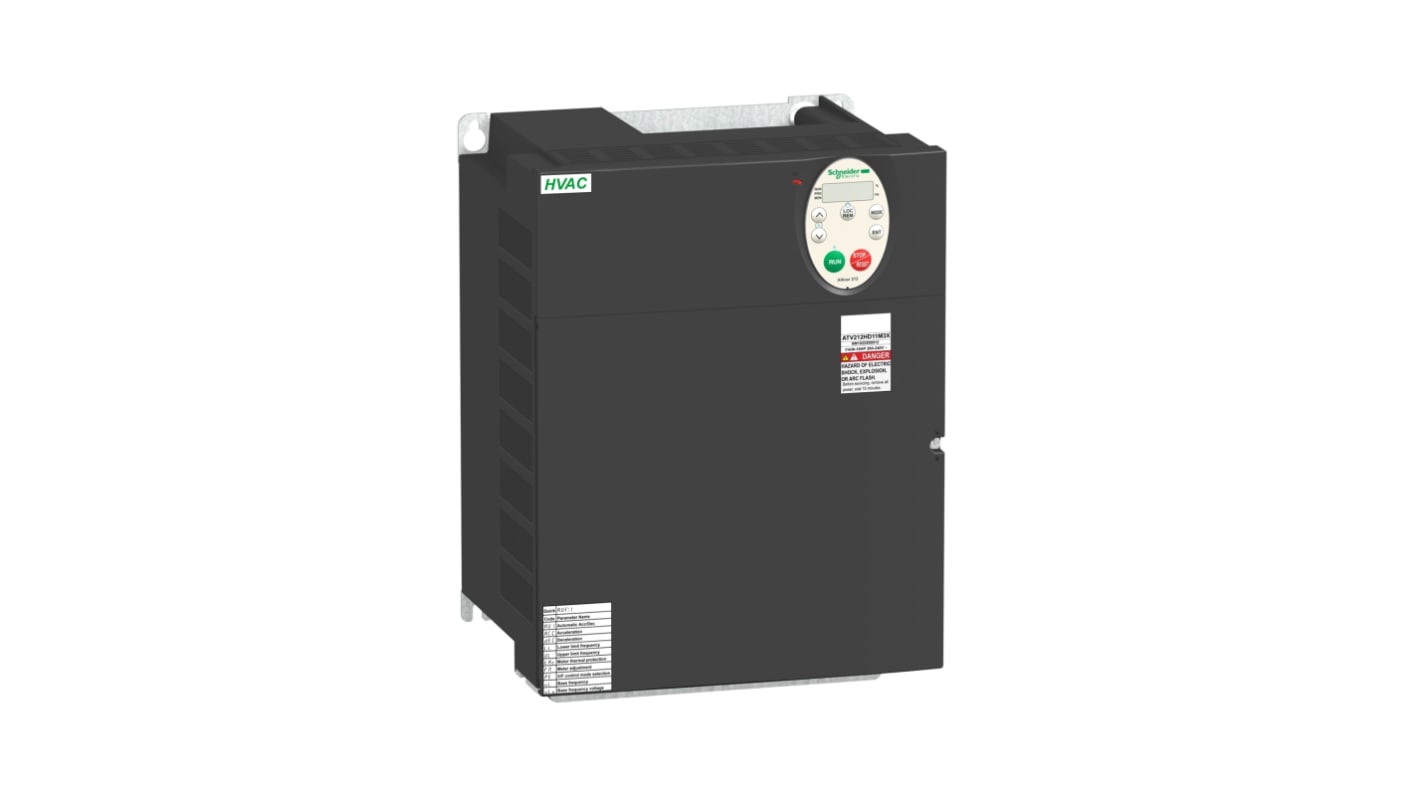 Schneider Electric Variable Speed Drive, 15 kW, 3 Phase, 240 V, 45.5 A, ATV212 Series