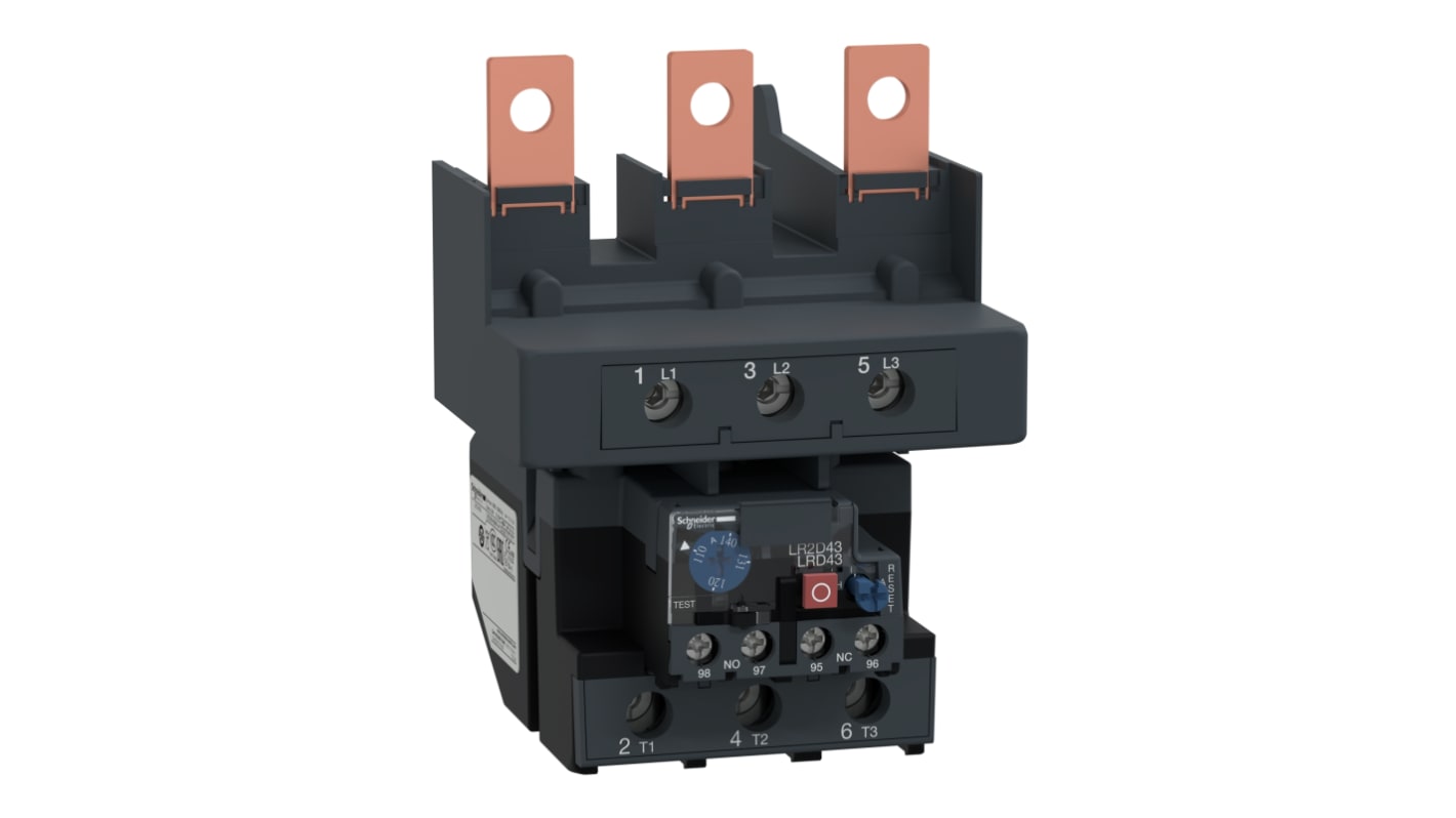 Schneider Electric Thermal Overload Relay 1NC/1NO, 120 mA Contact Rating, 1000 V, 3, TeSys Deca