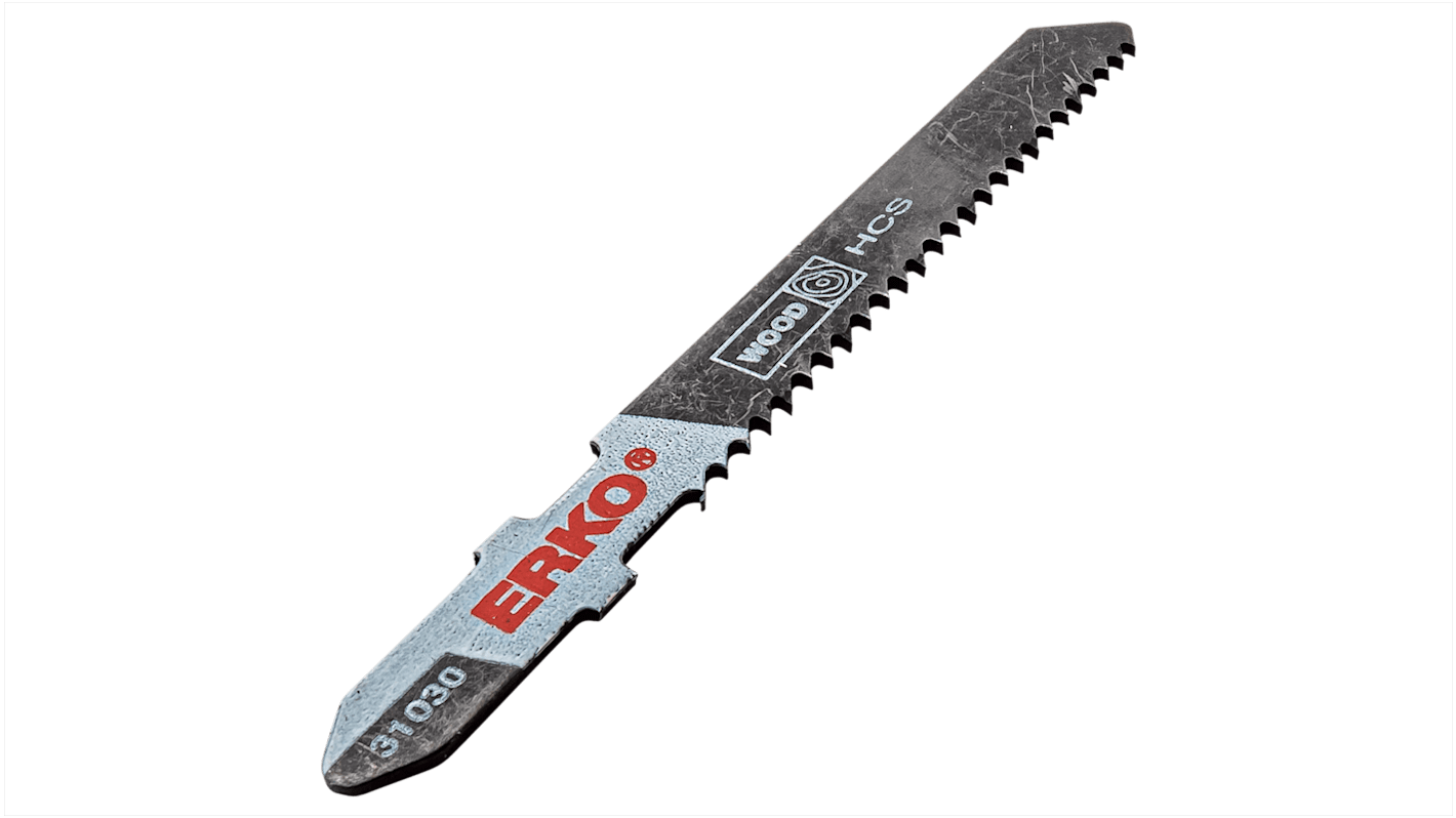 ERKO, 12 Teeth Per Inch Wood 50mm Cutting Length Jigsaw Blade, Pack of 5