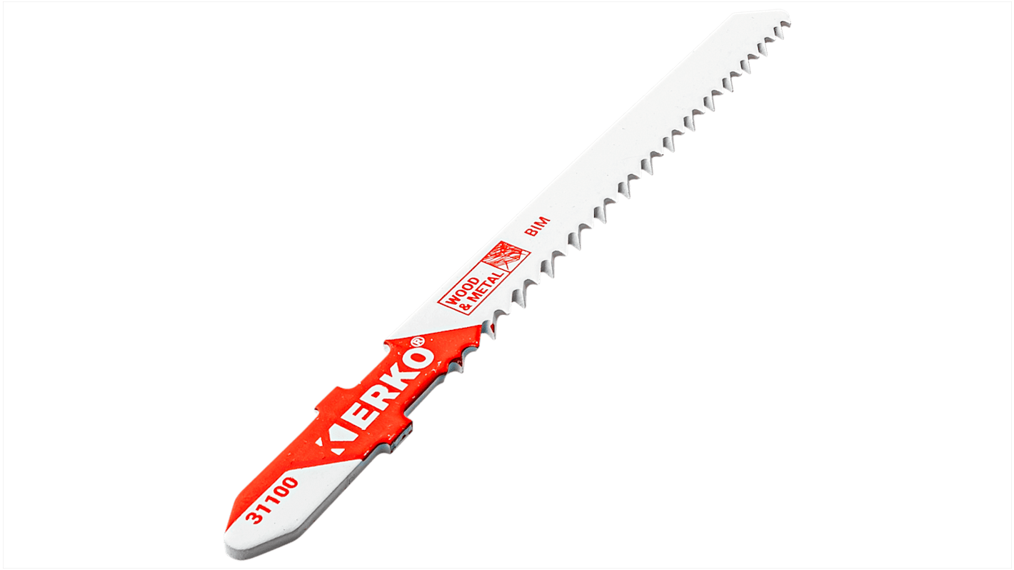 ERKO, 10 Teeth Per Inch Wood 75mm Cutting Length Jigsaw Blade, Pack of 5