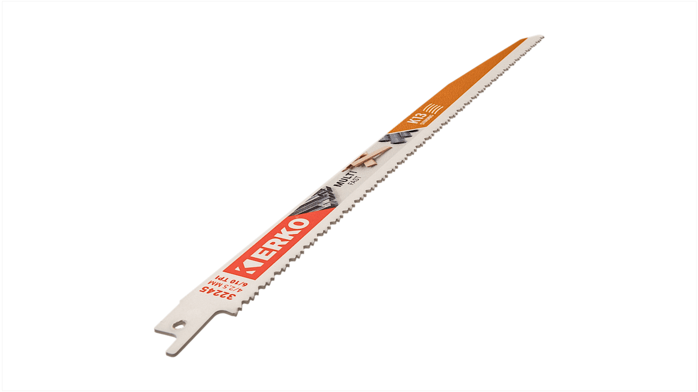 ERKO, 6, 10 Teeth Per Inch Multiple Materials 300mm Cutting Length Reciprocating Saw Blade, Pack of 25