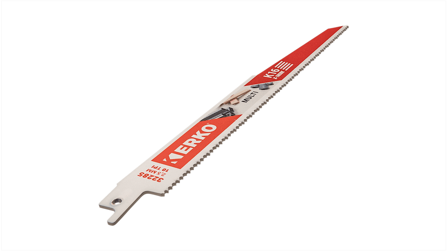 ERKO, 10 Teeth Per Inch Multiple Materials 228mm Cutting Length Reciprocating Saw Blade, Pack of 25