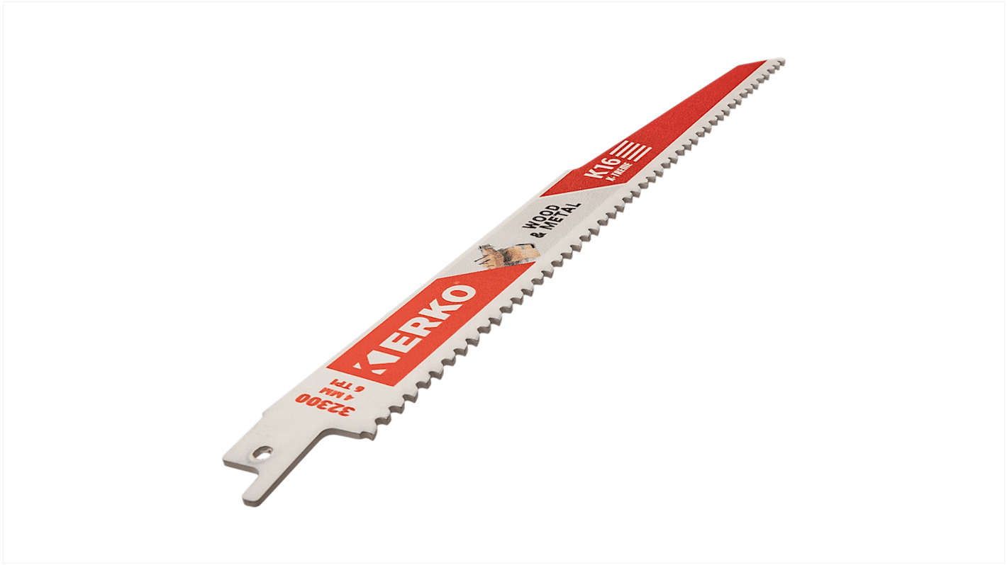 ERKO, 6 Teeth Per Inch Wood 228mm Cutting Length Reciprocating Saw Blade, Pack of 25