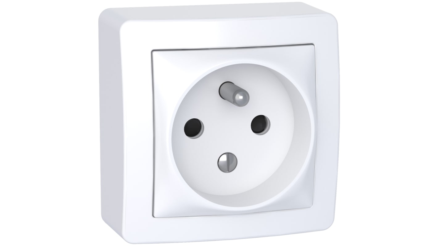 Gniazdo wtykowe Typ E - gniazdo francuskie natynkowe Schneider Electric 16A