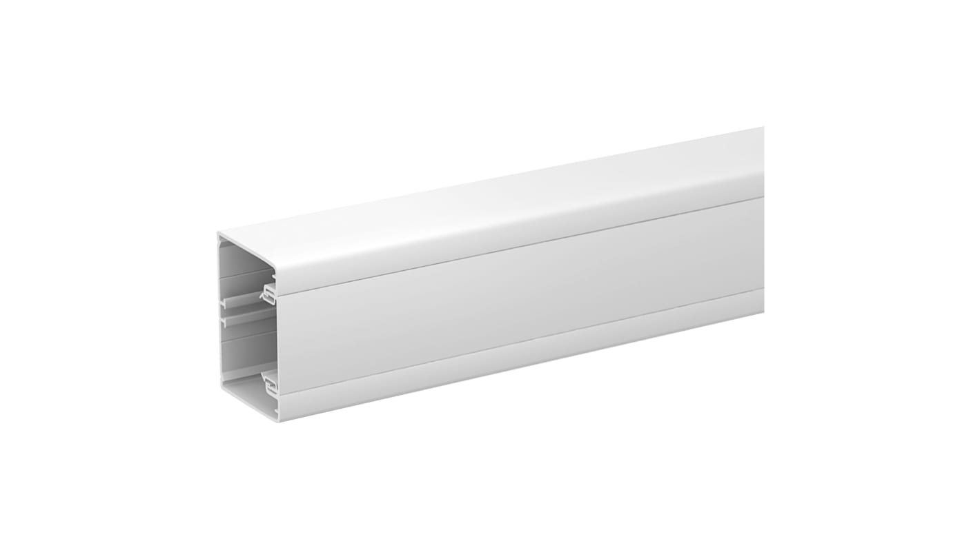 Schneider Electric OptiLine 45 White Cable Trunking - Fixed Slot, W55 mm x D75mm, L2m, PVC