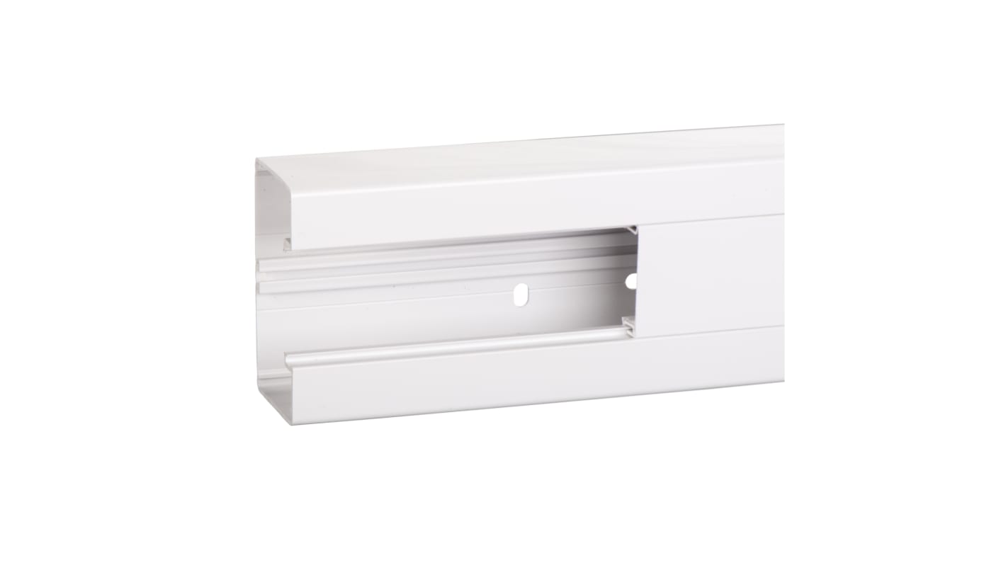 Schneider Electric OptiLine 45 White Cable Trunking - Fixed Slot, W55 mm x D95mm, L2m, PVC