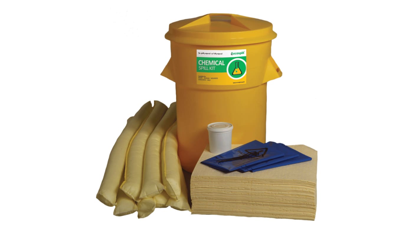 Ecospill Ltd 泄漏清理套件, 90 L吸收能力, 72 x 55 x 55 cm, 适用于化学品