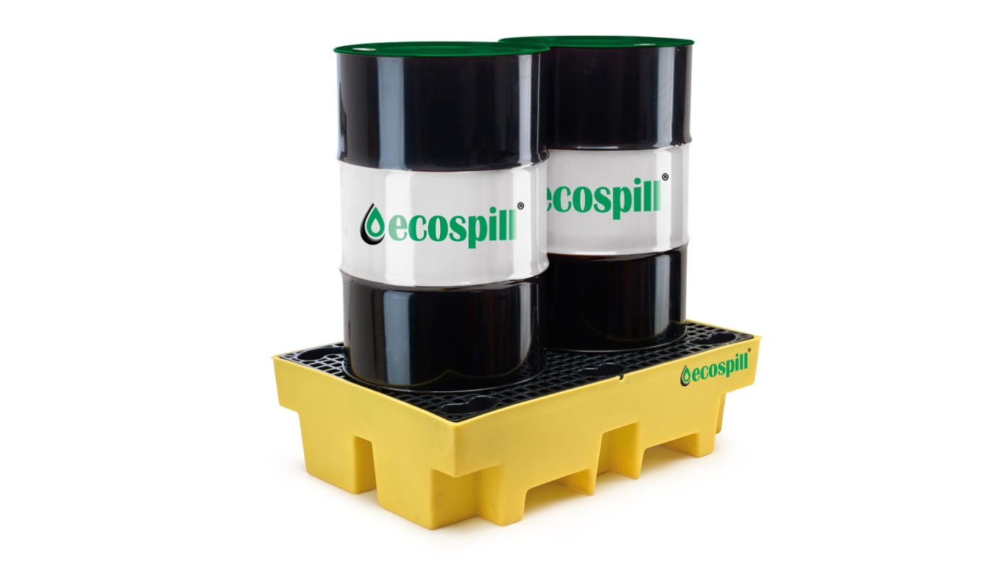 Ecospill Ltd Polyethylene 2 Drum Spill Pallet for Chemical, 240L Capacity
