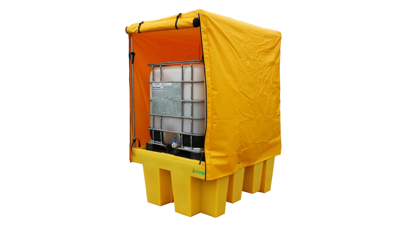 Ecospill Ltd 防渗漏托盘, 1100L, PE制, 用于化学品