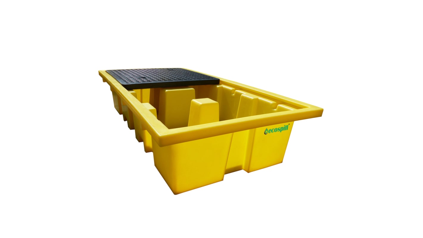 Ecospill Ltd 防渗漏托盘, 1140L, PE制, 用于化学品
