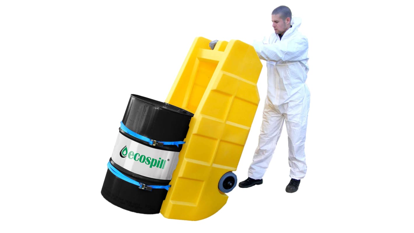 Ecospill Ltd 轻型筒运输机, 300kg负载, 聚乙烯 (PE)架, 承载板尺寸1600 x 740 x 640mm
