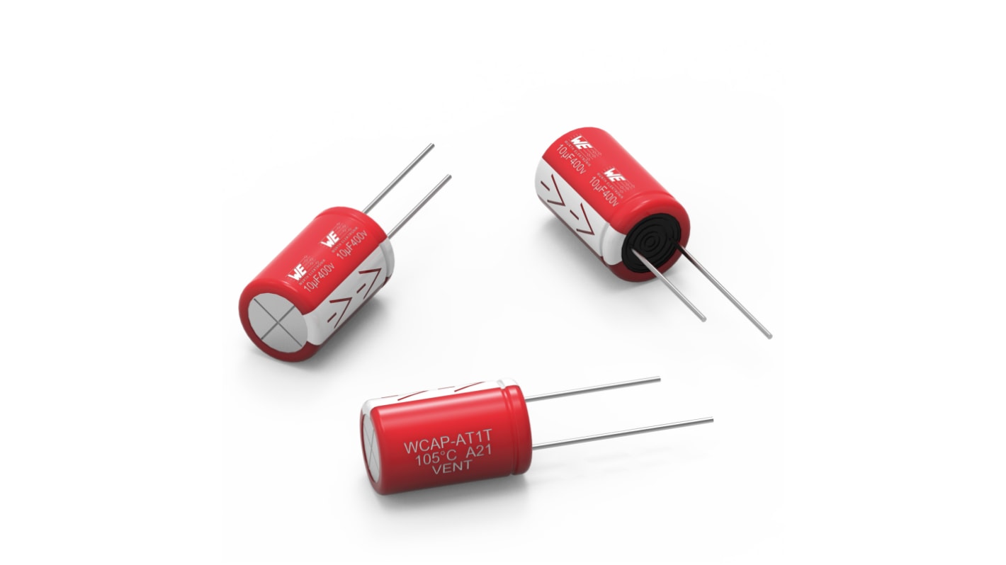 Condensateur Wurth Elektronik, Aluminium électrolytique 330μF, 200V c.c.