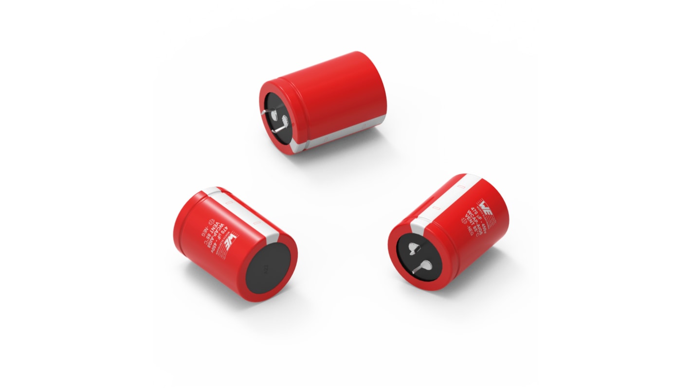 Wurth Elektronik 470μF Aluminium Electrolytic Capacitor 400V dc, Snap-In - 861011386030