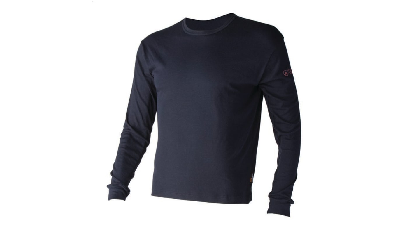 Maglietta termica Coverguard di colore Blu Navy, taglia L, in Cotone, Modacrilico