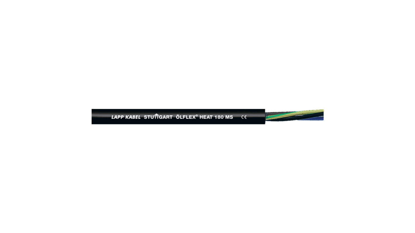 Lapp 3 Core Power Cable, 1.5 mm², 100m, Black Silicone Sheath, Flexible Multicore, 500 V
