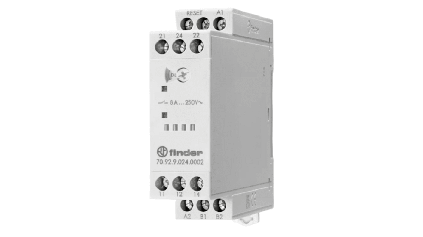 Finder NFC-Überwachungsrelais, für Thermistor 19,2 → 26,4V ac/dc Ein-phasig DIN-Schienen