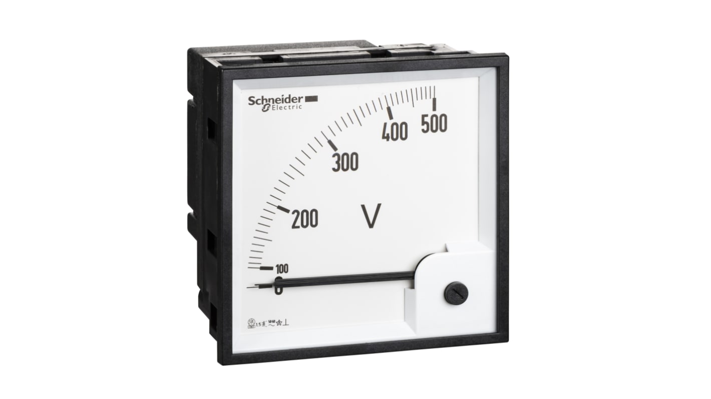 Voltímetro analógico Schneider Electric, con display Escala de dial